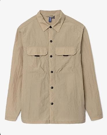 reqs paltarı: Unisex yüngül vetrovka – bej rəng H&M original. Ölçülər ( s), (L) — 1