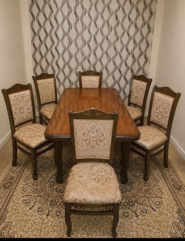 Qonaq otağı üçün, İşlənmiş, Açılan, 6 stul — 1