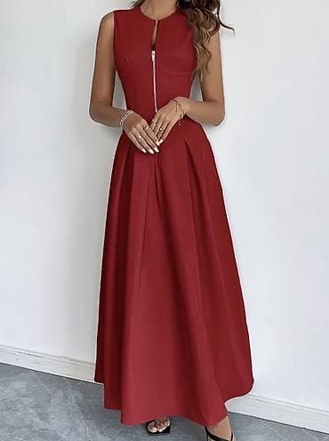 trapes şalvar cins: Qadınlar üçün tünd qırmızı, maxi uzunluqlu geyim xl-xxl 44 razmer 1 — 1