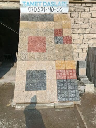 купить формы для декоративного камня: Məhsul: Beton mozaik səki/daş döşəmə plitələri Təsvir: - Açıq bej — 7