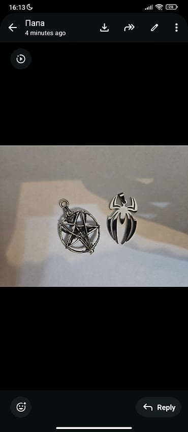 bijuteri: Metal asqı dəsti – 2 ədəd - Material: metal ərintisi, gümüş rəng — 2