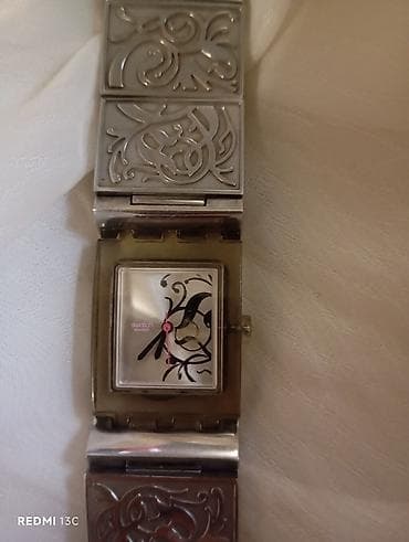saatdar: Qol saatı, Swatch, rəng - Gümüşü — 1