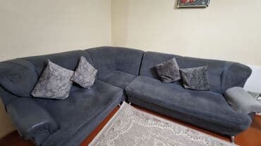 Комплекты диванов и кресел: Б/у, Угловой диван, Диван, Без подьемного механизма, Нераскладной — 3
