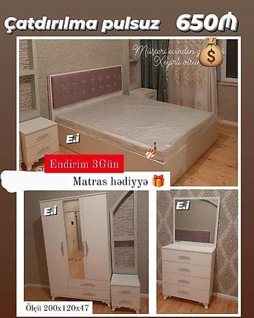 Yataq otağı dəsti rəng seçimi var lalafo.az -da Yataq otağı dəsti rəng seçimi var