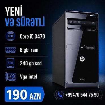 masaustu komputer: Core i7 3770-16 gb ram,-480 gb ssd,-Gtx 760 4 gb 256 bit Gigabyte — 4
