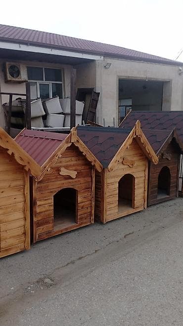 Taxta it evləri – fərqli ölçü və dizaynlarda - Material: təbii