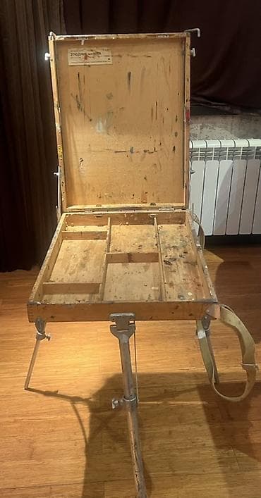 Дрели: Plein-air üçün rəssam molbert–çemodan - Daşıması asan taxta çemodan — 1