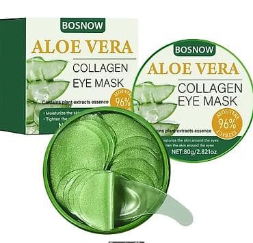 collagen 3 in 1: BOSNOW Aloe Vera Collagen Eye Mask – göz altı üçün hidrogel yamaqlar — 1