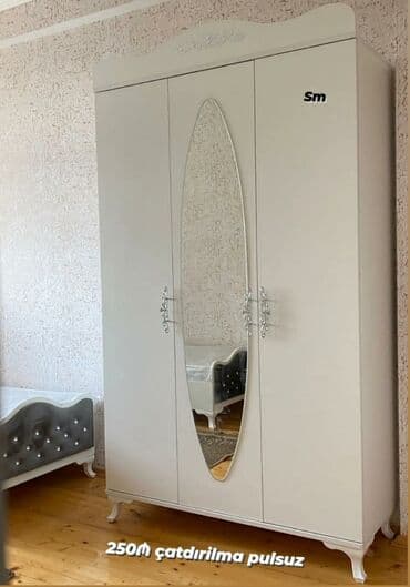 ışkaf: 3 qapılı Düz dolab, Qarderob, paltar dolabı, Azərbaycan — 1