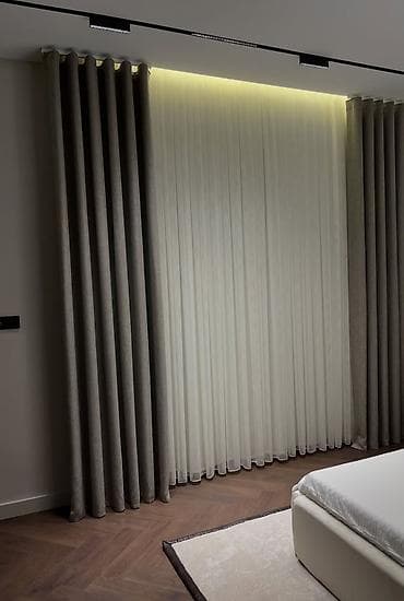 ucuz perde: Pərdə və jalüz dizaynı – ölçüyə uyğun hazırlanma - İkili qat — 2