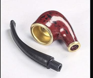 ucuz qelyan: Mini tütün borusu – klassik əyri dizayn - Material: polimer gövdə — 4