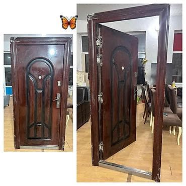 Seyf qapı 160m ölçü 100/208sm ağir keyfiyyətli qapidi zamoku üzərində