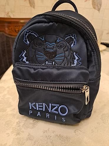 brend çanta: KENZO Paris mini bel çantası/kiçik bel-çanta stili - Rəng: tünd mavi — 1