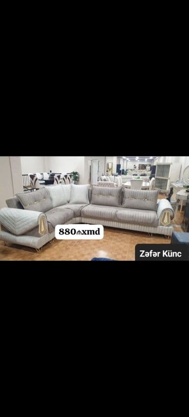 kalidor ucun alcipan fiqurlari: Künc divan, Açılmayan, Bazasız, Vеlur parça — 9