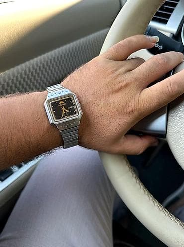 casio saatlar: İşlənmiş, Qol saatı, Orient, rəng - Gümüşü — 1