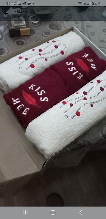 ucuz tüller: Hamam üçün rəng - Qırmızı Pambıq Dəsmal — 4