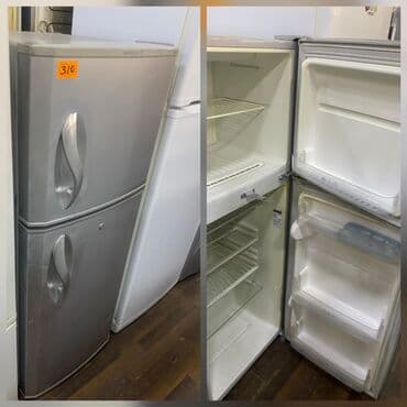 dondurma soyducu: İşlənmiş 2 qapılı LG Soyuducu Satılır, rəng - Gümüşü — 1