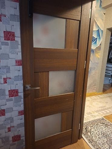 MDF interyer qapıları – tünd qəhvəyi ağac teksturası ilə - Model — 2