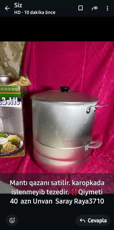 Manti qazani lalafo.az -da Manti qazani