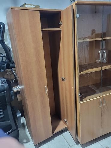 ucuz şkaflar: İşlənmiş, 2 qapılı, Qəhvəyi, Digər material, Açılan, Düz dolab — 4