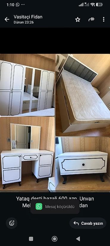 Yataq desti bazali 600 azn. Unvan Mehemmedi kod 866 &fidan — 1