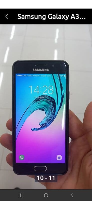 Samsung Galaxy A3 2016, 16 GB, rəng - Qara, Sensor