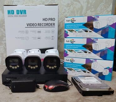 записывающее устройство для камеры видеонаблюдения: DVR 4 çıxışlidir (Təzədir) Telefondan izleme 3 ədəd color Kamera — 1