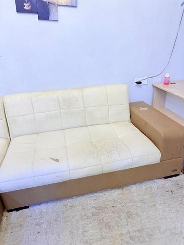 Mebel: Künc divan, İşlənmiş, Açılan, Bazasız, Dəri, Çatdırılma yoxdur — 3