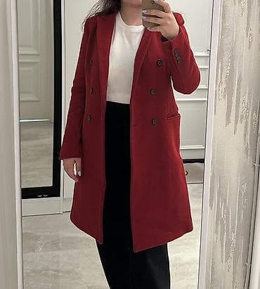zara xs: Palto, Zara, XS, rəng - Qırmızı — 2