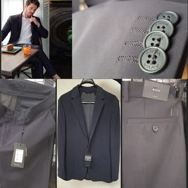 klassik kişi geyimləri: Kostyum, Demisezon, Avva, M, rəng - Göy — 9