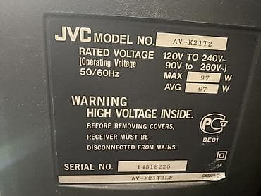 mini televizor: JVC AV-K21T2 kineskop televizor - Ekran: təxminən 21 düym — 2