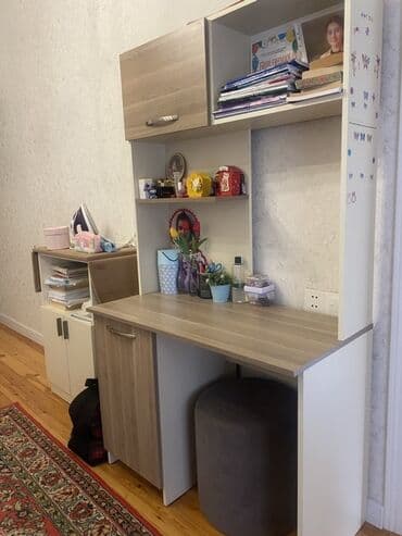 стол для наращивания ногтей: Прямой стол, Без стула, С полками, С выдвижными ящиками, Ламинат простой — 2