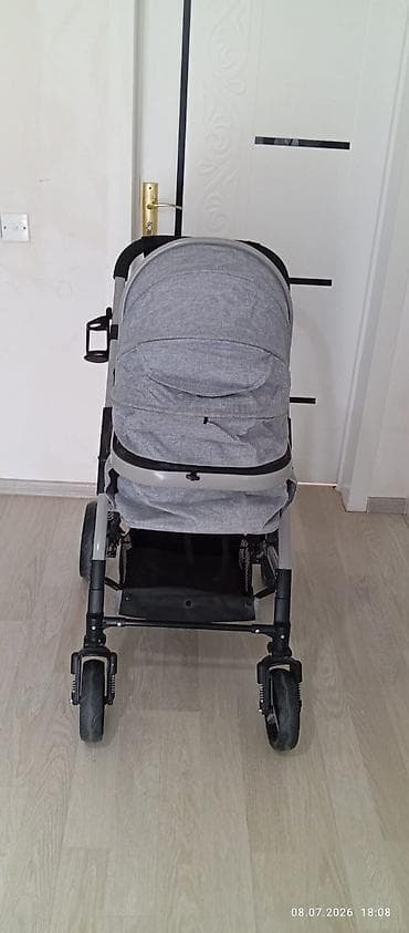 araba: Uşaq arabası – “Baby Home”, boz rəng - 2-si 1-də tipli: beşik tipli — 3