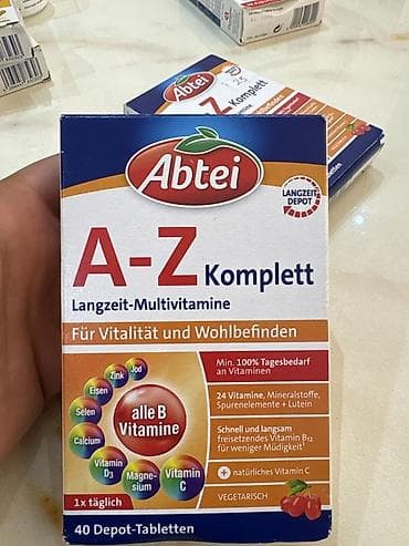 optitech vitamin c: Abtei A–Z Komplett Langzeit-Multivitamine – 40 depo-tabletka Məhsul — 1