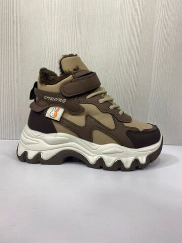 детская толстовка флисовая: Uşaq qış krossovkası – “STRONG” model - Rənglər: bej/qəhvəyi — 1