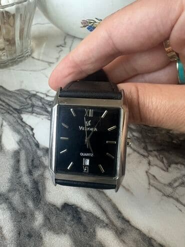 kişi ucun klassik qara kostyum: Qol saatı, rəng - Qara — 3