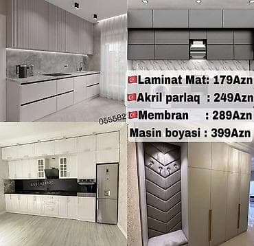 laminat ucuz: Mətbəx mebeli və qapalı dolabların hazırlanması – fərqli material və — 1