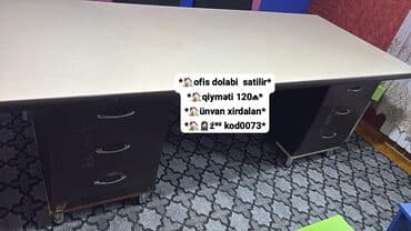 Ofis dəst mebeli: Ofis masası və çekmece bloku - Geniş iş səthi olan ofis masası - Hər — 1
