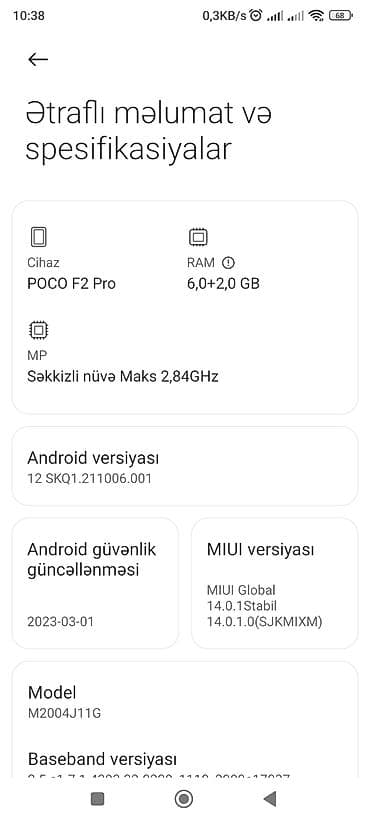 kamera ev: Poco F2 Pro, 128 GB, rəng - Qara, Sensor — 6