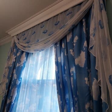 pərdələr ikinci el: İşlənmiş, Pərdə, rəng - Mavi — 3