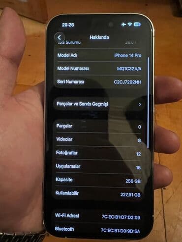 iphone 15 divar kağızları: IPhone 14 Pro, 256 GB, Gümüşü, Face ID — 3