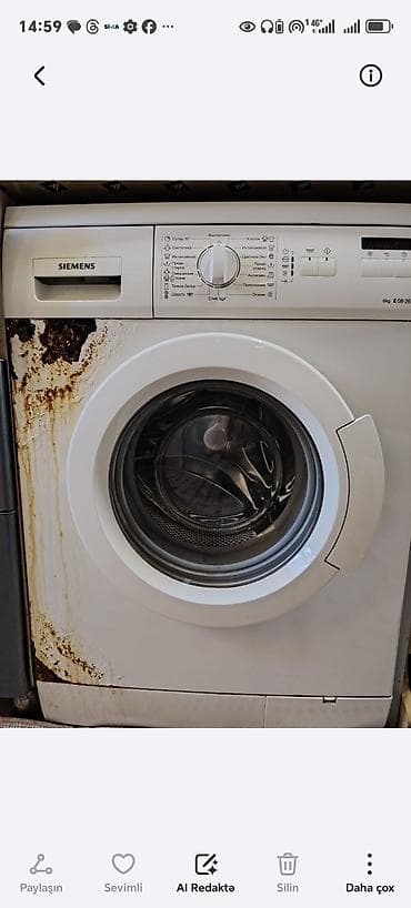 Siemens önyükləməli paltaryuyan maşın. Paltaryuyan işlək