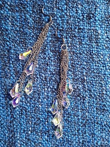 Zəncirli, sallantılı sırğalar seti - Model: Uzun sallanan dizayn