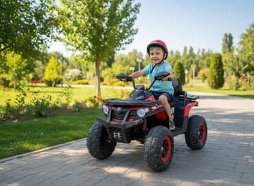 Uşaq üçün elektrikli ATV kvadrosikl - Rəng: qırmızı-qara - Korpus