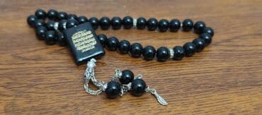 bujuterya: Məhsul: Qara təsbeh - Material: parlaq qara muncuqlar (yuvarlaq) — 2