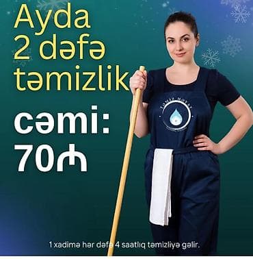 Saatlıq təmizlik və köməkçi xidməti - Saatlıq təmizlik paketləri: • — 10