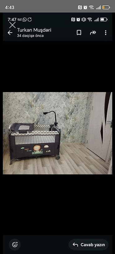 evde qal sekili: Oğlan və qız üçün, Dördbucaq, Beşik, Dəst ilə, Matras ilə, Yellənmə mexanizmsiz — 1