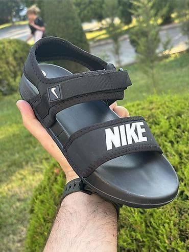 Босоножки, сандалии, шлепанцы: Nike kişi üçün sandalet - Rəng: qara - Üst hissə: yumşaq, nəfəsalan — 1