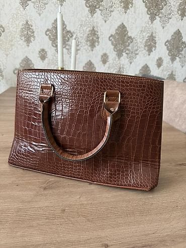 prada canta: Qəhvəyi, timsah naxışlı qadın əl çantası Alınandan heç istifadə — 4