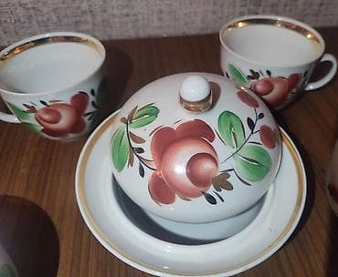 Çay dəsti, rəng - Ağ, Farfor — 2